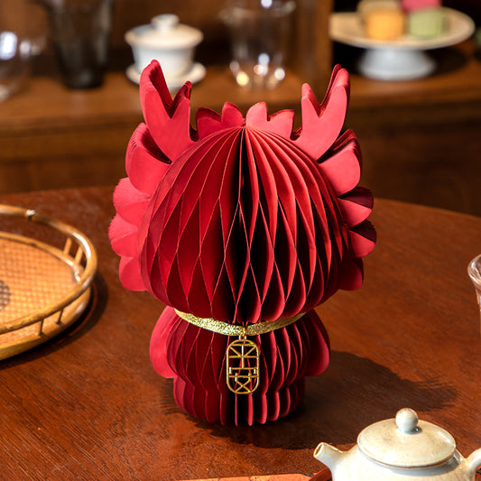 Desktop Origami Decoration Desktop Figurines Mascot Handcraft Dragon Ornament Eco-friendly Artwork