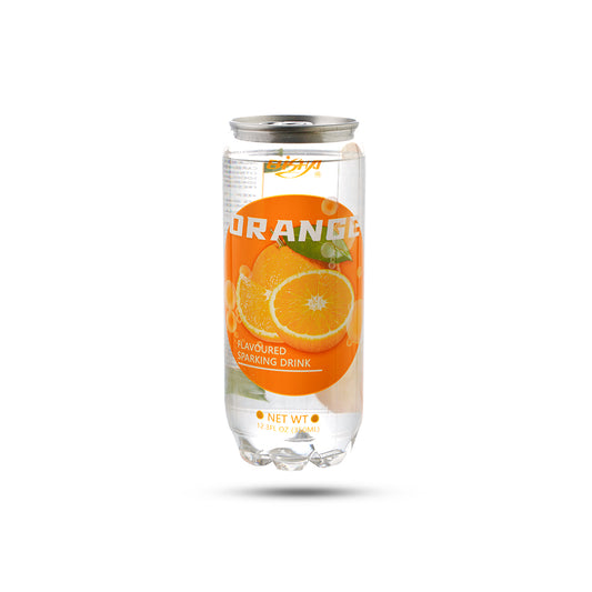 Orange Flavor Sparkling Drink Low Sugar Soda Water Set of 24 Bottles